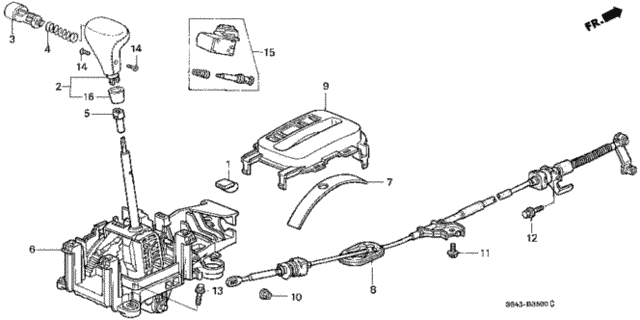 Select Lever (1) for 2001 Honda Accord #0