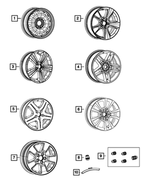 5154061AA - Wheels: Wheel Weight for Chrysler: 200, 300, Town &amp; Country | Dodge: Avenger, Caliber, Challenger, Charger, Charger Daytona, Dart, Durango, Grand Caravan, Journey | Jeep: Compass, Gladiator, Grand Cherokee, Grand Cherokee WK, Liberty, Patriot, Wrangler | Ram: 1500, 1500 Classic, 2500, 3500, C/V Image