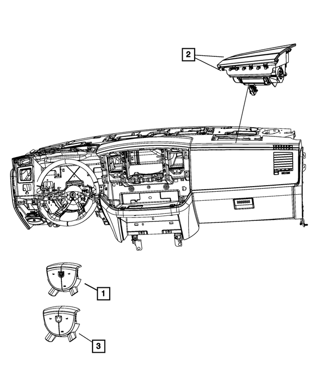 CBXZP811AA - Restraints: Driver Air Bag for Mopar Image
