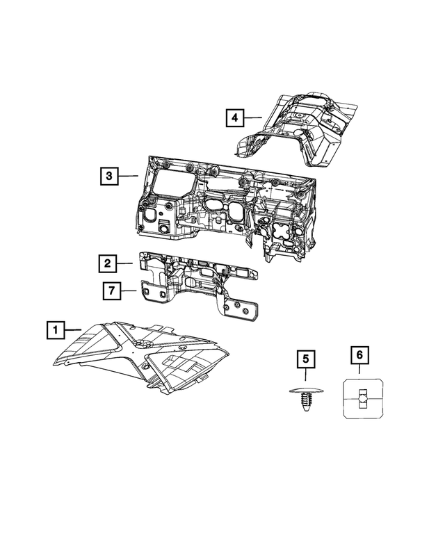 6506098AA - Interior Trim: Push In Pin for Mopar Image image