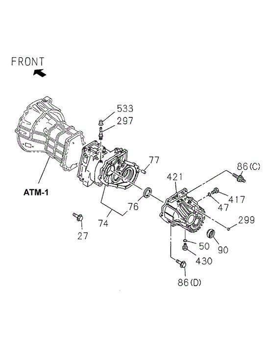 AT Transfer Case (4x4) for 2000 Honda Passport #0