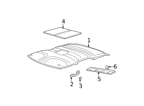 Interior Trim - Roof for 2003 Oldsmobile Bravada #1