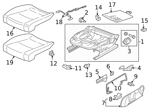 Front Seat Components for 2018 Volkswagen Golf R #1