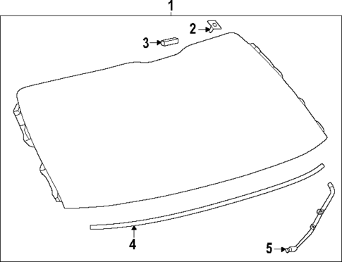 Glass - Lift Gate for 2024 Lexus RX350h #0