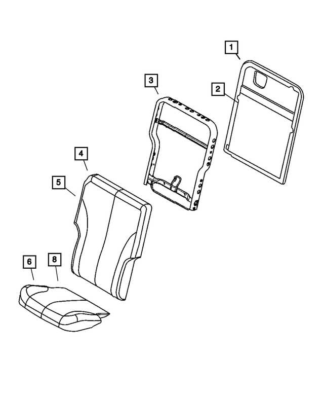 5114021AA - Interior Trim: Seat Cushion Foam And Heating Pad, Right for Mopar Image