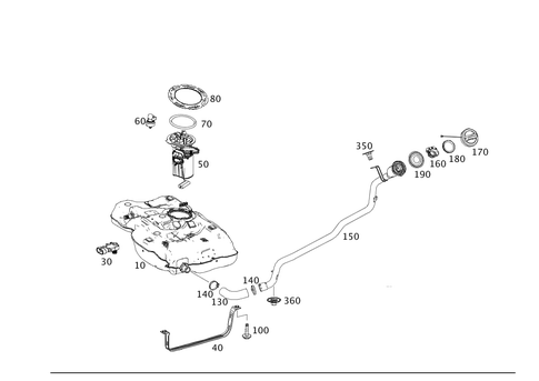 Fuel Tank with Detachable Parts for 2021 Mercedes-Benz CLA250 #0