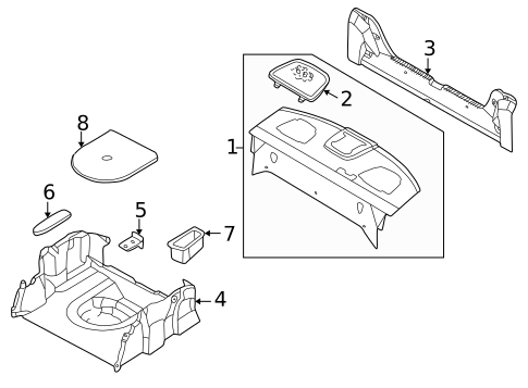 Interior Trim - Rear Body for 1999 Mazda 626 #0