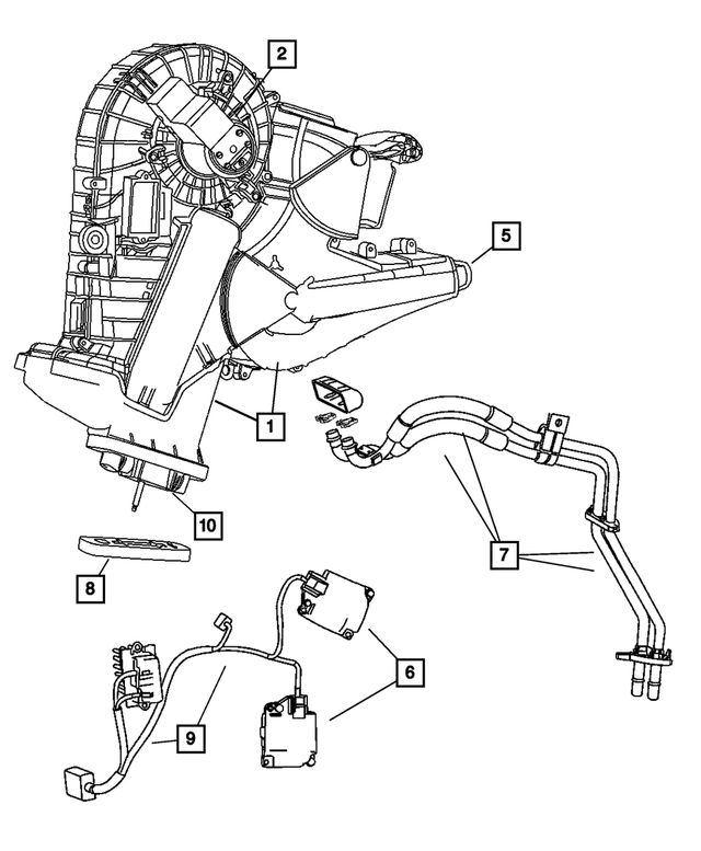5183150AB - Air Conditioning &amp; Heater: Rear A/c Housing for Mopar Image