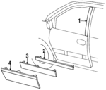 HM26SPN - Body: Side Molding for Chrysler: Grand Voyager, Voyager | Dodge: Caravan, Grand Caravan Image