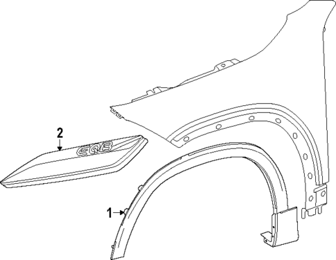Exterior Trim - Fender for 2024 Mercedes-Benz EQB 350 #0