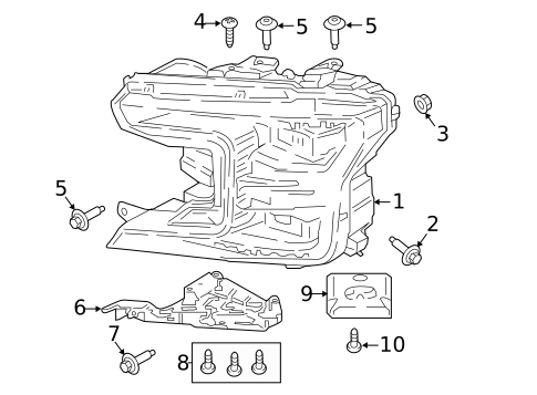 Headlamp Components for 2019 Ford F-150 #1