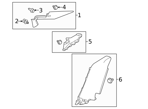 Interior Trim - Quarter Panels for 2016 Honda Civic #0