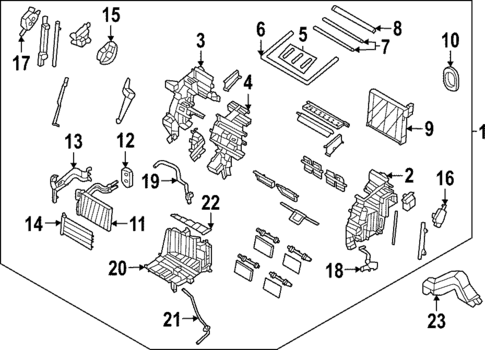 Evaporator & Heater Components for 2022 Hyundai Tucson #1
