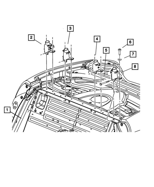 6102122AA - Body Sheet Metal Except Doors: Bolt for Mopar Image image