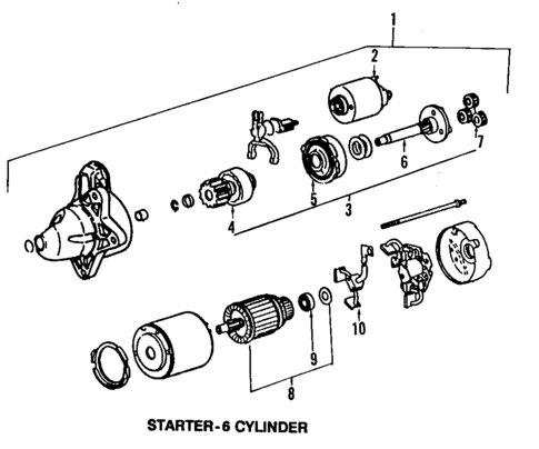 Starter for 1991 Mazda MPV #0