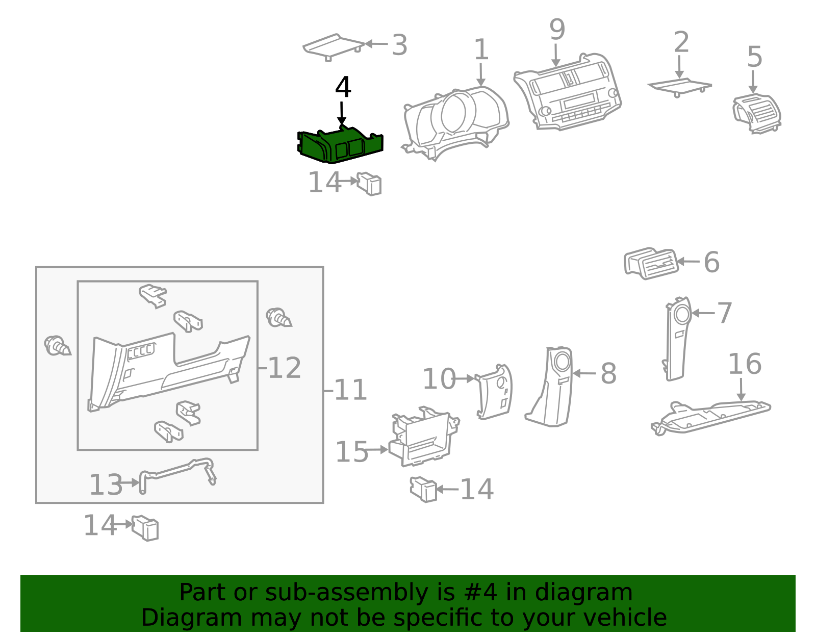 2010-2024 Toyota 4Runner 2010-2024 Toyota 4Runner - Switch Panel 55447 ...