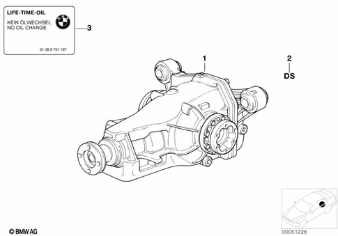 Rear-Axle-Drive for 1996 BMW 840i #0
