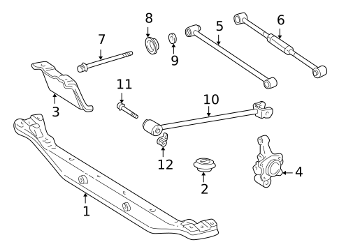 Rear Suspension for 2002 Toyota Corolla #1