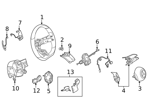 Steering Wheel & Trim for 2021 Mercedes-Benz Sprinter 2500 #1