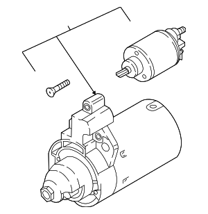 6M911024 - Electrical: Starter Motor for Audi Image