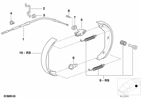 Parking Brake / Brake Shoes for 1999 BMW M5 #0