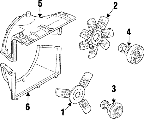 Cooling Fan for 1999 Isuzu Hombre #0