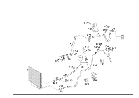 Refrigerant Line Arrangement for 2006 Mercedes-Benz CLS500 #0
