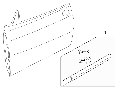 Exterior Trim - Door for 1999 Saab 9-3 #0