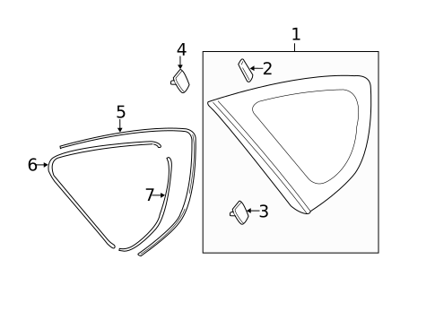 Glass & Hardware for 2008 Subaru Impreza #0
