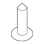 LR012844 - Body: Lower Cover Clip for Land Rover: Discovery, LR4, Range Rover, Range Rover Sport, Range Rover Velar Image