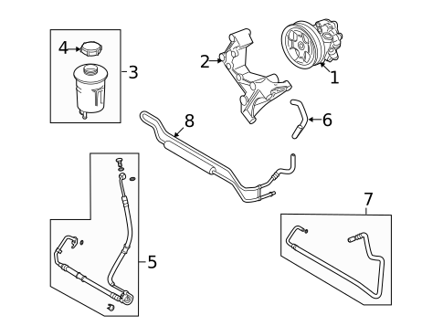 Pump & Hoses for 2007 Land Rover LR3 #0