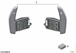 61317847610 - Vehicle Electrical System: Set of Shift Paddles, M Steering Wheel for BMW Image
