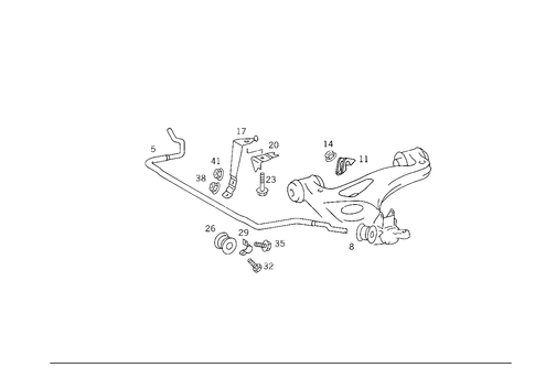 Torsion Bar, Front for 1996 Mercedes-Benz C280 #0