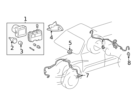 ABS Components for 2000 Toyota Tundra #0
