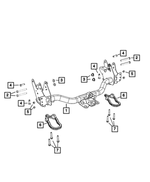 6104710AA - Frame, Bumper and Fascia: Hex Flange Lock Nut for Chrysler: 300, Town &amp; Country | Dodge: Challenger, Charger, Durango, Grand Caravan, Magnum, Ram 2500, Ram 3500 | Jeep: Compass, Gladiator, Grand Cherokee, Patriot, Wrangler | Ram: 1500, 2500, 3500 Image