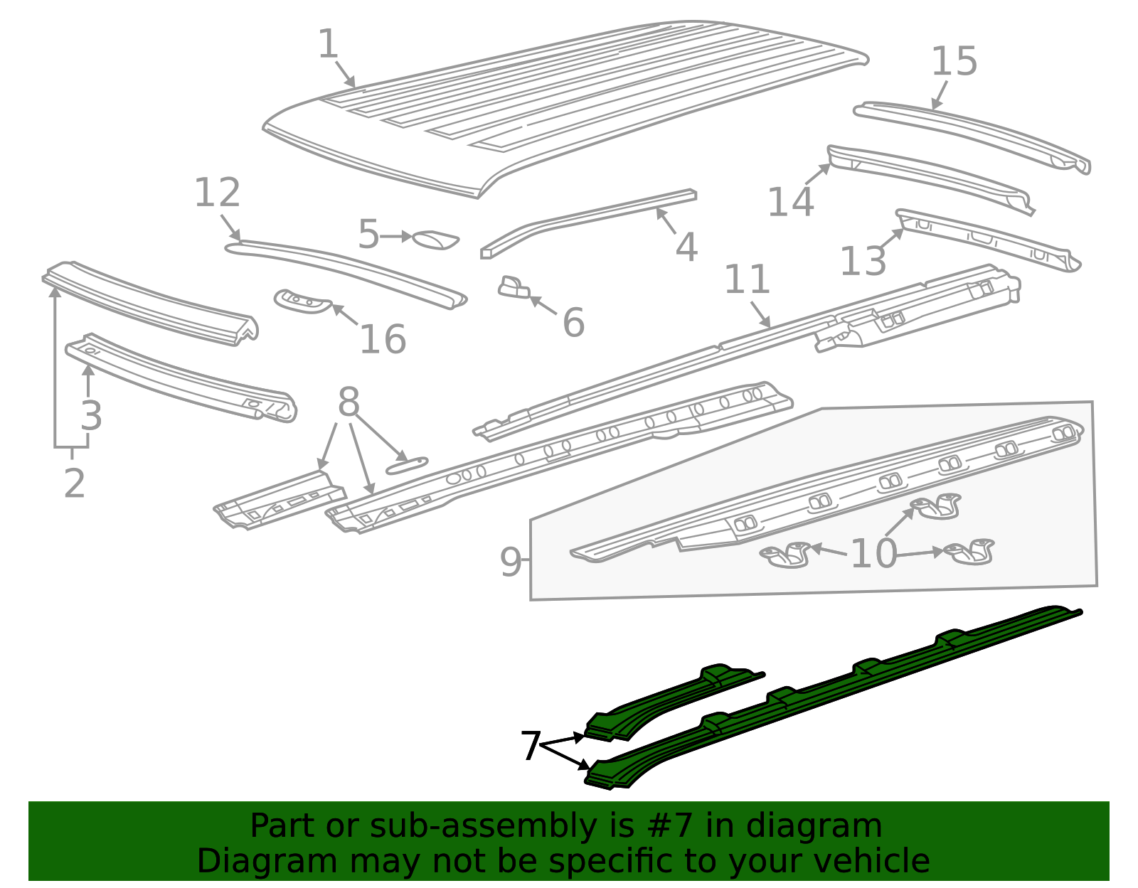 2024-2025 GM Outer Rail 86579878 GM | GMPartsDirect.com
