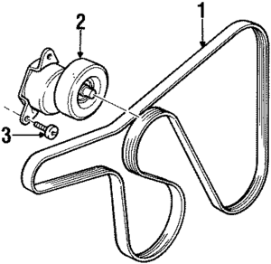 F7RZ6A228AA - Cooling System: Accessory Drive Belt Tensioner Assembly for Ford Image
