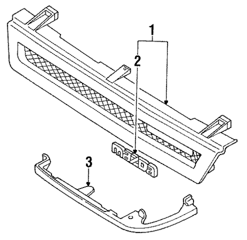 Grille & Components for 1992 Mazda 323 #0