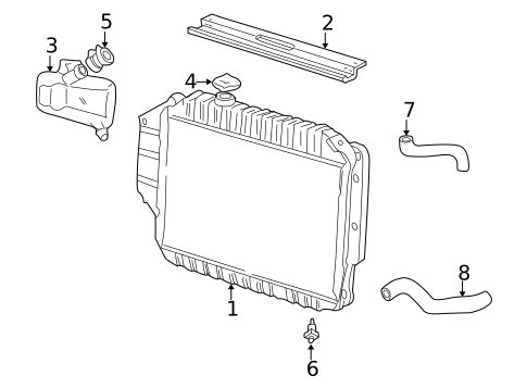 Radiators, Coolers & Related Components for 1998 Ford E-250 Econoline #0