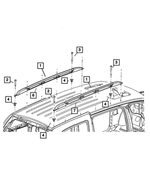 68036355AA - : Roof Rail, Right &amp; Left for Mopar Image