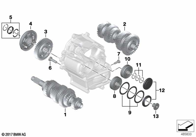 23007105991 - Manual Transmission: Intermediate Shaft -  for BMW-Motorrad Image