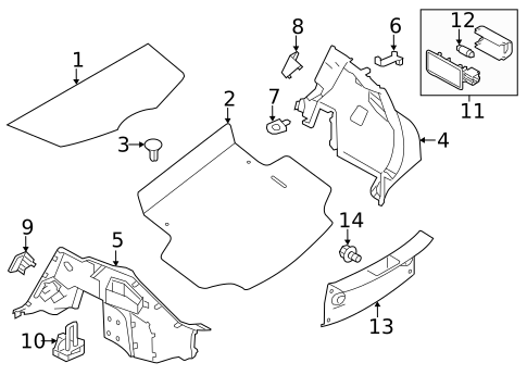 Interior Trim - Rear Body for 2014 Nissan LEAF #0