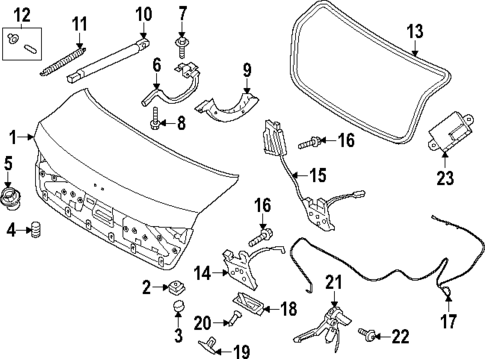 Trunk for 2024 Genesis G80 #0