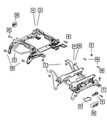 ZL311L5AA - Electrical: Power Seat Switch Bezel, Left for Dodge: Ram 1500, Ram 2500, Ram 3500 Image