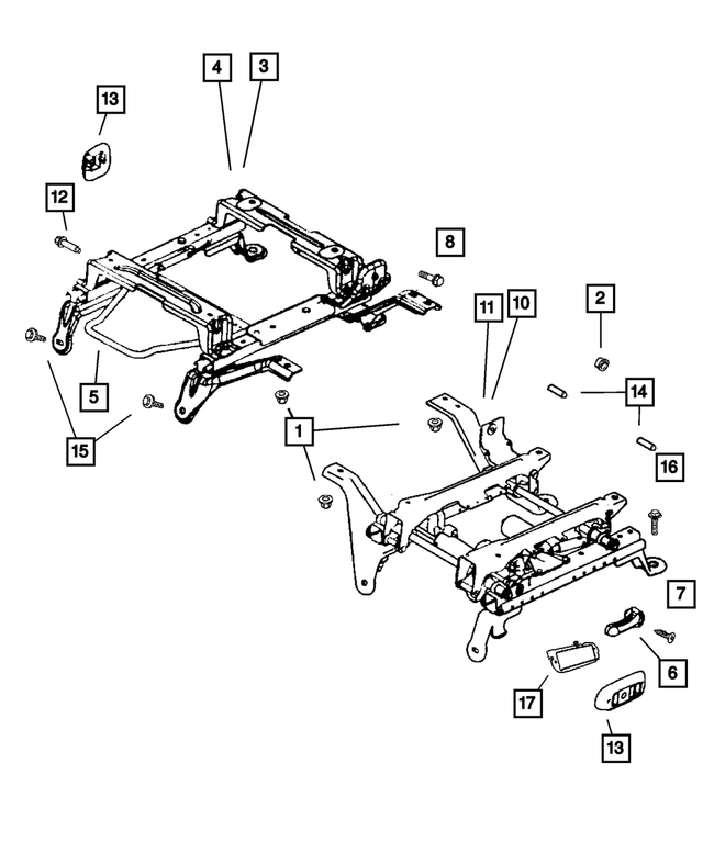 5080617AA - Interior Trim: Seat Adjuster Handle Towel Bar for Mopar Image image