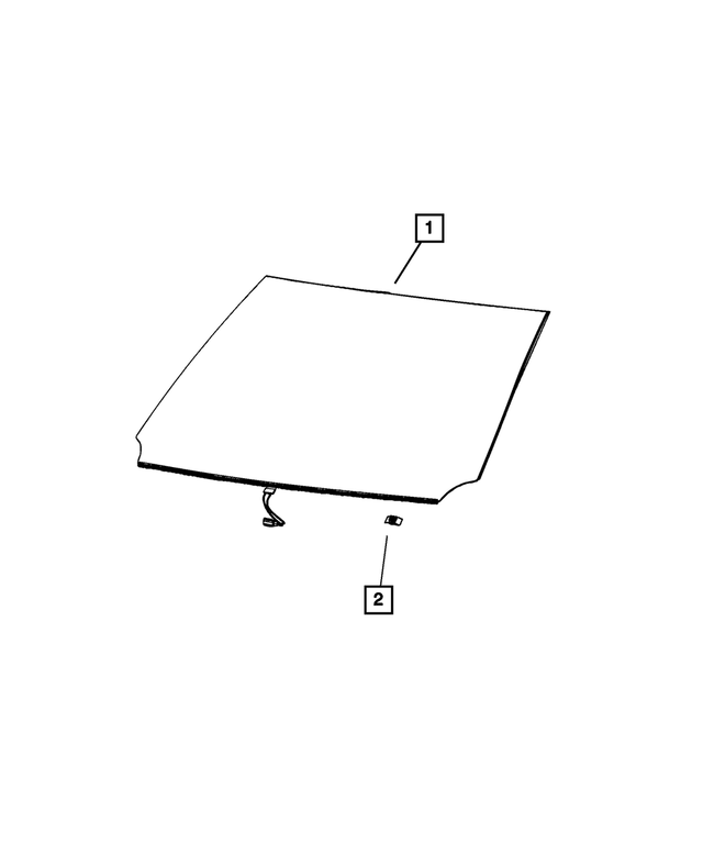 55112788AE - Glass: Windshield for Mopar Image