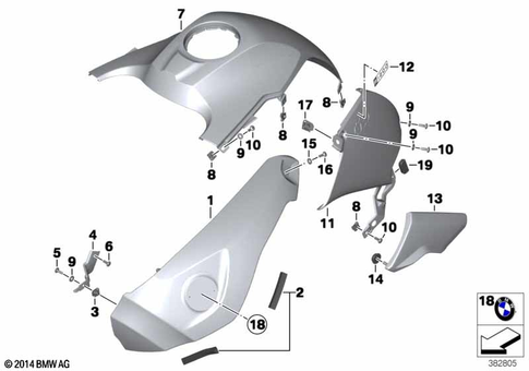 Motorcycle Trim Section, Windshield for 2013 BMW-Motorrad R 1200 GS Adventure #0