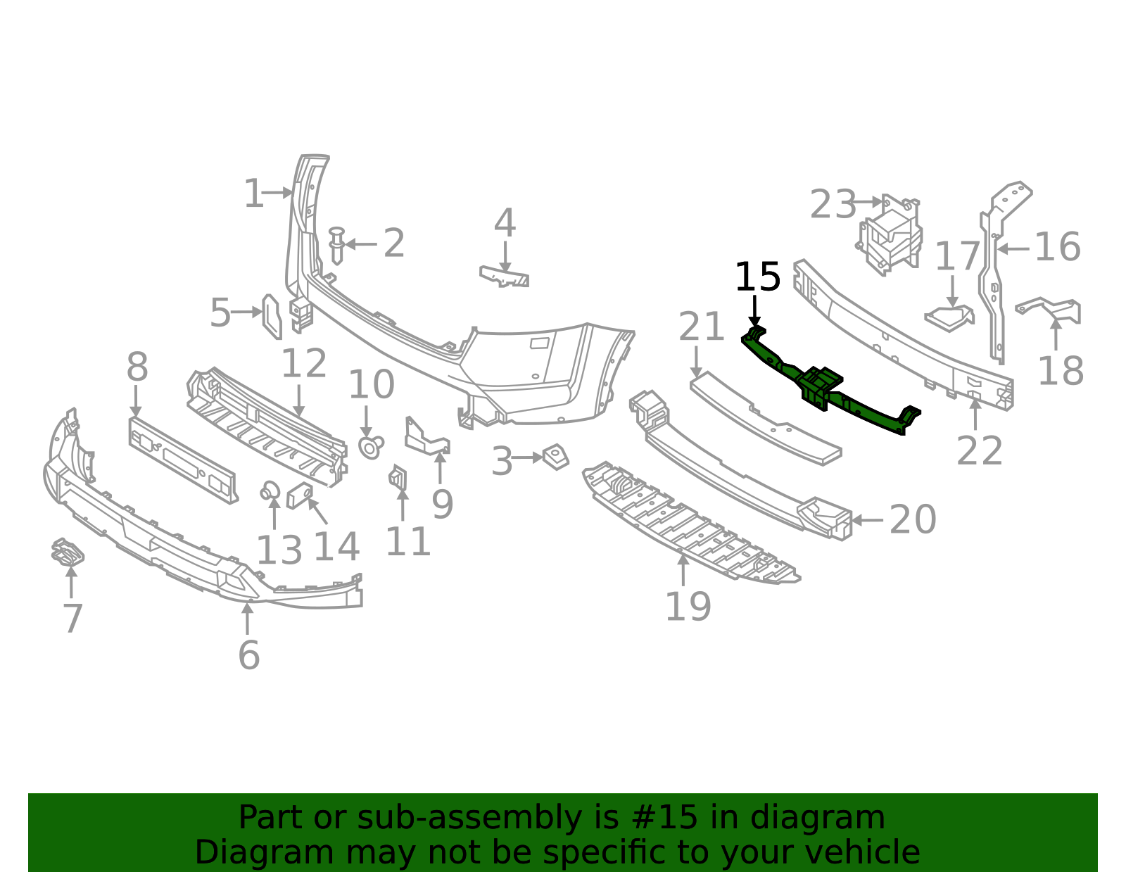 2022-2025 Nissan Pathfinder Retainer-Front Bumpr Upper 62240-6TA1B