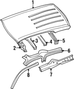 XF5Z1250200DA - Body: Roof Panel for Mercury: Villager Image