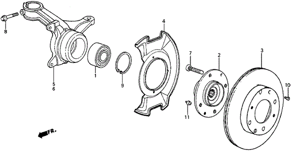 Knuckle for 1985 Honda Civic #0